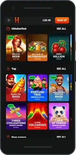 HadesBet sign up on a smartphone